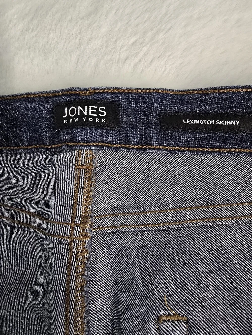 Jones New York Lexington Skinny Denim Frayed Hem Shorts - Picture 6 of 8